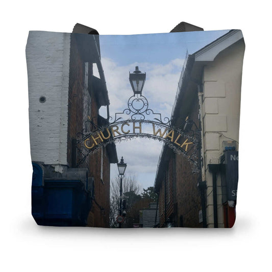 Church Walk Sign Crawley Canvas Tote Bag
