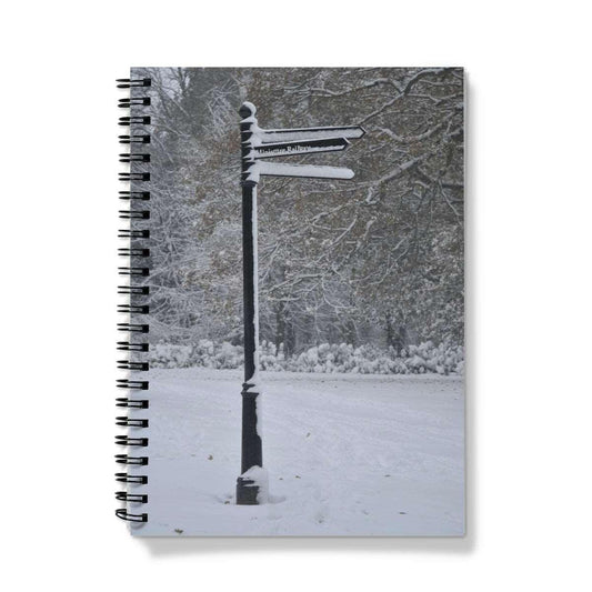 Snowy Vintage Sign Post  Notebook shutter-bug
