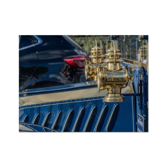 Vintage Car  Brass Headlights Rolled Eco Canvas shutter-bug